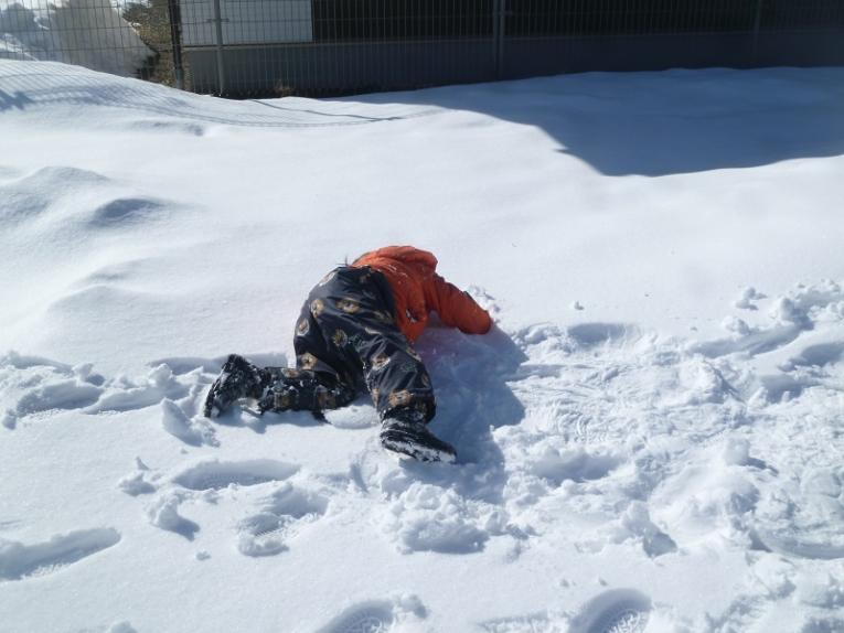 雪の上で寝ている男性

自動的に生成された説明